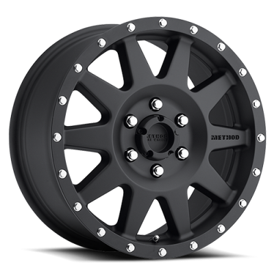 Aluminum Wheels 17x7.5 The Standard MR301 Bolt Pattern 6 On 130 Offset 50 Lip Size 0.71 Matte Black MB Method