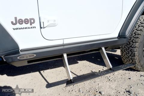 Jeep JL Side Step Sliders For 2024 Wrangler JL 2 Door Models Passenger Side Sub Part Rock Slide Engineering
