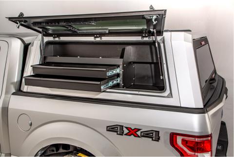 Truck Bed Drawer Drawer-Bin Full-Size EVO and EVOc Applications 5.5 Foot or 6.5 Foot Bed Left Side Mount SmartCap(R) ‚Дц–о–є Fits Caps w/Serial #'s ending in "MB" "WH" or "SA"