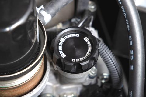 Oil Cap Cool Touch Version 2 Delrin Black For Subaru All EJ/FA Engines GrimmSpeed