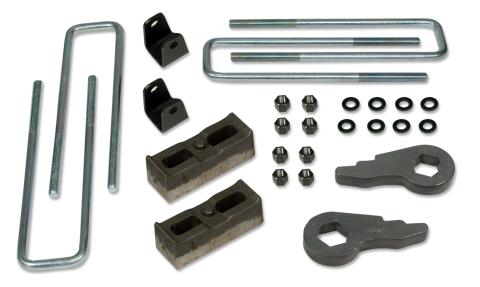 2 Inch Lift Kit 01-10 Silverado/Sierra 2500HD 4x4 w/Rear Lift Blocks and U-Bolts Purple Key Tuff Country