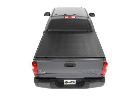 EZ-Fold Soft Tri-Fold Tonneau Cover For Toyota 2007-2024 Tundra 5.5 Foot Black Tailgate Spoiler Not Included Bestop