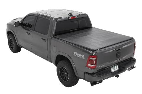 EZ-Fold Soft Tri-Fold Tonneau Cover For Ram 2019-2024 1500 5.7 Foot Black Tailgate Spoiler Not Included Bestop