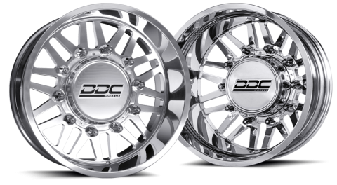 Dually Wheels Aftermath Polished 22x8.25 8x165 SS Fronts 94-18 Dodge Ram 3500 92-10 Silverado/Sierra 3500 87-97 Ford F-350 DDC Wheels