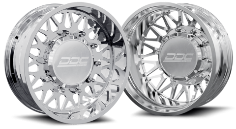 Dually Wheels The Mesh Forged 22x8.25 8x165 Polished SS Fronts 94-18 Dodge Ram 3500 92-10 Silverado/Sierra 3500 87-97 Ford F-350 DDC Wheels
