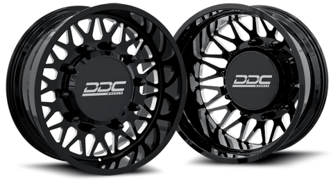 Dually Wheels The Mesh Forged 22x8.25 8x210 Black/Mill SS Fronts 11-25 Silverado/Sierra 3500 DDC Wheels