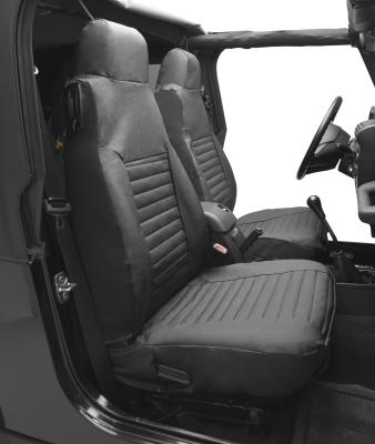  Jeep Seat Covers For Jeep 1980-1983 CJ5 Front Premium Vinyl Fabric Black Denim Bestop
