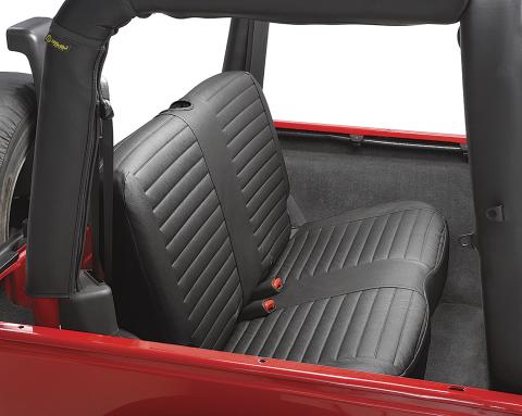  Jeep Seat Covers For Jeep 2003-2006 Wrangler TJ Rear Premium Vinyl Fabric Black Diamond Bestop