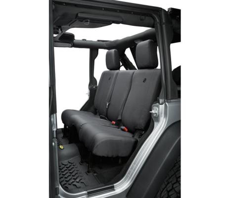  Jeep Seat Covers For Jeep 2007, 2013-2018 Wrangler JK 4 Door Rear Premium Vinyl Fabric Black Diamond Bestop