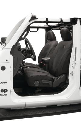  Jeep Seat Covers For Jeep 2020-2023 Gladiator 4 Door Front Premium Vinyl Fabric Black Diamond Bestop