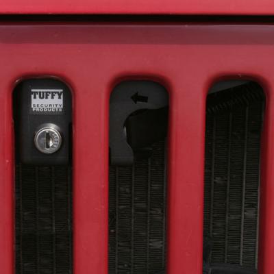 Hood Lock - 87-95 Wrangler YJ Black Tuffy Security Products
