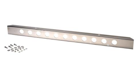 Jeep CJ 54 Inch Front Bumper with holes 45-86 CJ Polished Silver Kentrol