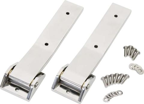 Jeep JK Tailgate Hinge Pair 07-18 Wrangler JK Polished Silver Kentrol