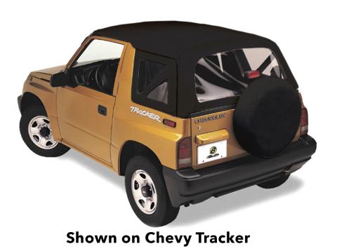 Replace-A-Top for OEM Hardware For Geo/Suzuki 1995-1998 Tracker/Sidekick Clear Black Crush No Door Skins Included Bestop