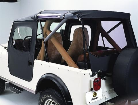 Tigertop Soft Top For Jeep 1976-1986 CJ7 Black Crush Bestop