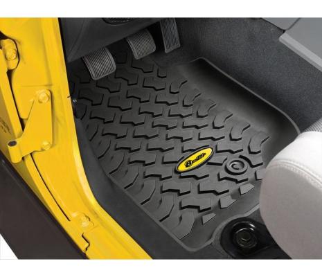 Jeep Front Floor Mats For Jeep 2007-2013 Wrangler JK Black Pair Bestop