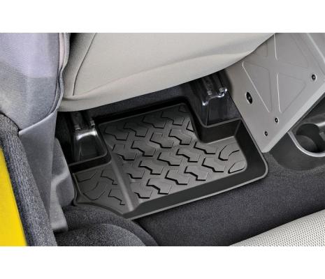Jeep Rear Floor Mats For Jeep 2007-2010 Wrangler JK Black Pair Bestop