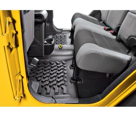 Jeep Rear Floor Mats For Jeep 2007-2018 Wrangler JK Black Each Bestop