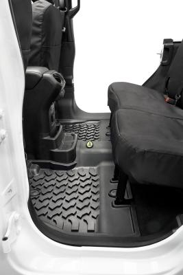 Jeep Rear Floor Mats For Jeep 2018-Current Wrangler JL Black Each Bestop