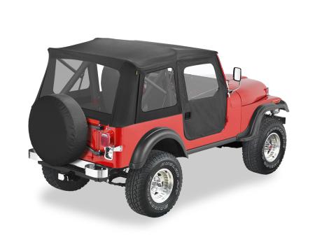 Supertop Classic Squareback Soft Tops For Jeep 1976-1983 CJ5 Clear Black Crush Bestop
