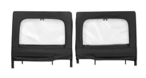 Jeep Half Doors HighRock 4x4 Element Upper Fabric Half Doors For Jeep 2020-2024 Gladiator Rear Black Diamond Pair Bestop