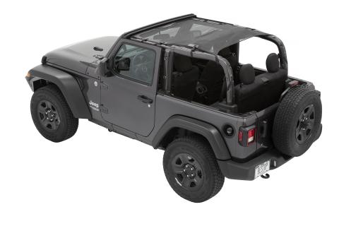 Sun Extended Safari Style Bikini Top For Jeep 2018-Current Wrangler JL 2 Door Mesh Bestop