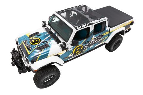Sun Extended Safari Style Bikini Top For Jeep 2020-2024 Gladiator Mesh Bestop