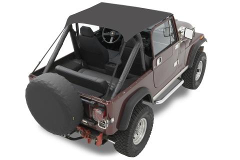 Jeep Bikini Top Traditional Bikini Top For Jeep 1976-1986 CJ7 Black Crush Bestop