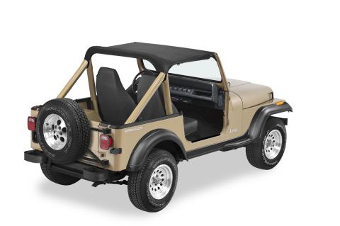 Strapless Standard Targa Style Bikini Top For Jeep 1992-1995 Wrangler YJ Black Denim Bestop