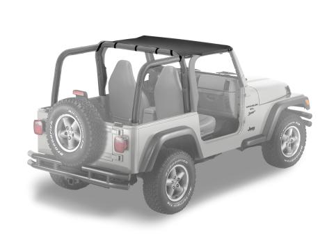 Strapless Standard Targa Style Bikini Top For Jeep 1997-2002 Wrangler TJ Black Denim Bestop