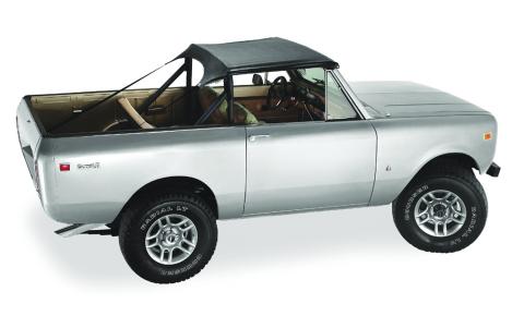 Jeep Bikini Top Traditional Bikini Top For International 1972-1980 Scout II Black Crush Bestop