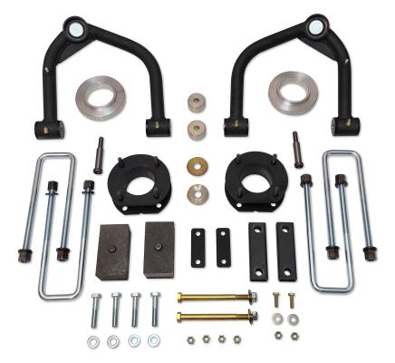 4 Inch Lift Kit 07-Up Toyota Tundra 4x4 & 2WD w/ Rear Shock Extension Brackets Excludes TRD Pro Tuff Country