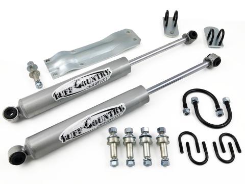 Dual Steering Stabilizer In LIne Style 69-87 Chevy/GMC Truck/69-91 Suburban/Blazer/Jimmy 1/2 & 3/4 Ton 4WD K10/K20/69-93 Dodge Truck Tuff Country