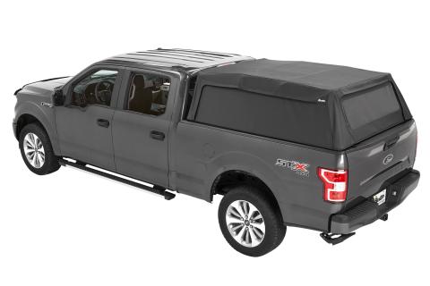 Supertop Truck Bed Cap 2 For Ford 2015-2024 F-150 5.5 Foot Black Diamond PVC Coated Sailcloth No Drill Bestop