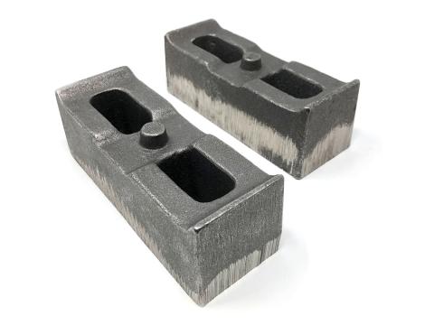 2 Inch Cast Iron Lift Blocks 01-10 Silverado 4WD/GMC Sierra 2500HD/3500HD 4WD Pair Tuff Country
