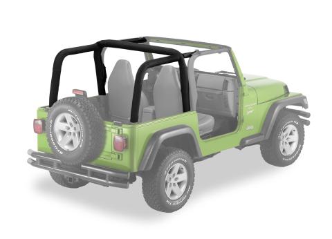 Jeep Sport Bar Covers For Jeep 1997-2002 Wrangler TJ Black Denim Bestop
