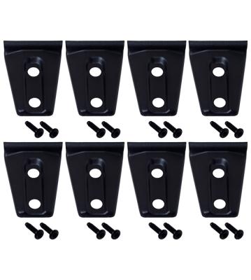 Jeep JK Door Hinge Overlays 8 Pieces 4 Door 07-18 Wrangler JK Textured Black Kentrol