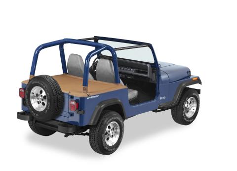 Cargo Deck Covers For Jeep 1992-1995 Wrangler YJ Factory Hardtop Removed with Belt Rail Channels Spice Bestop