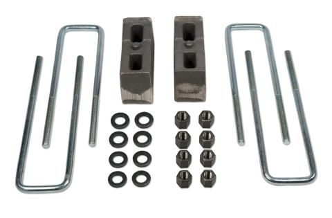 Rear Block & U-Bolt Kit 3 Inch 01-10 Chevy Silverado/GMC Sierra 2500HD 4WD Tuff Country