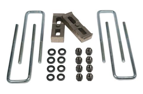 1 Inch Rear Block & U-Bolt Kit 11-19 Silverado/Sierra 2500HD/3500/3500HD 4WD Tuff Country