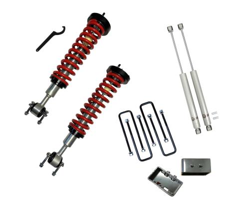 1-4 Inch Adjustable Coilovers/3 Inch Rear Blocks w/ U Bolts and Shocks Freedom Off-Road