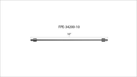 10 Inch High Pressure Fuel Line 8mm x 3.5mm Line M14 x 1.5 Nuts Fleece Performance