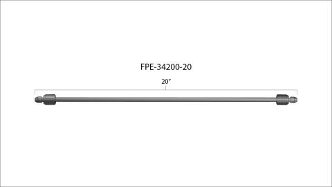 20 Inch High Pressure Fuel Line 8mm x 3.5mm Line M14 x 1.5 Nuts Fleece Performance