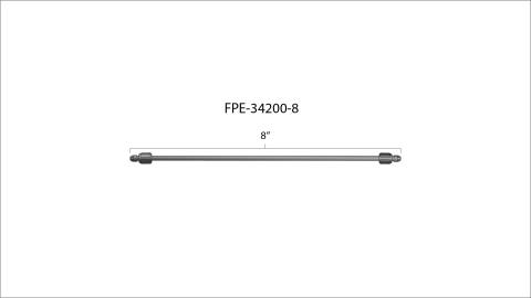 8 Inch High Pressure Fuel Line 8mm x 3.5mm Line M14 x 1.5 Nuts Fleece Performance