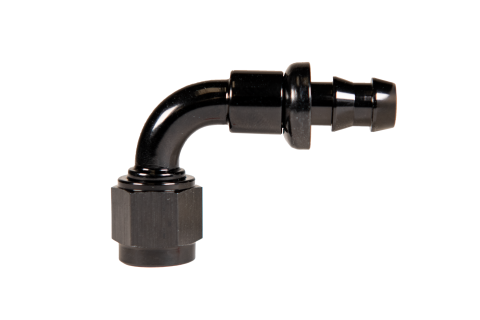 -8 90 Degree to Hose Barb Black Fleece Performance