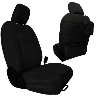 Jeep Seat Covers Wrangler JLU Tactical Front Seat Covers Black/Black Pair - 4 Door For Mojave and 392 Editions Only Bartact