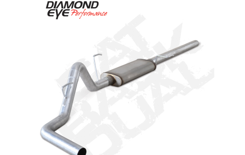 Cat Back Exhaust System For 04-08 Ford 150 5.4L 3 Inch With Muffler Cat Back Single Side Exit Aluminized Diamond Eye
