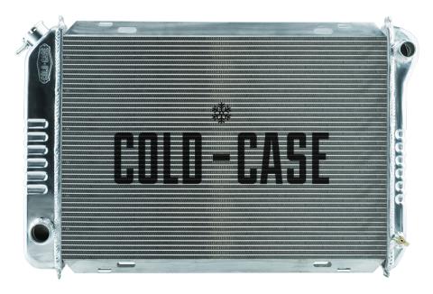 1987-1993 Ford Mustang Aluminum Radiator with 2 Rows of 1 Inch Tubes Manual Transmission Cold Case Radiators