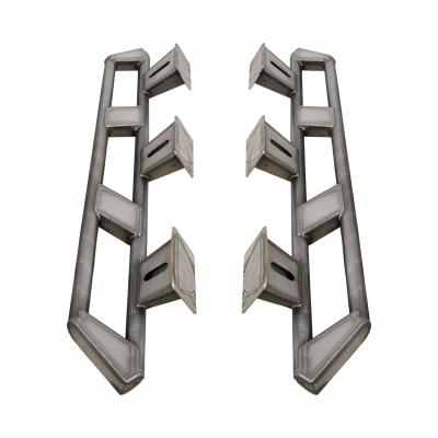 Frame Mounted Rocker Guards For 4 Door Jeep JL Bare Steel Motobilt