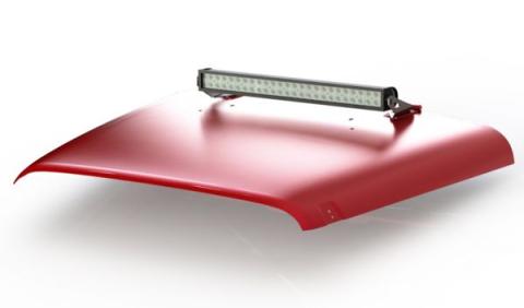 30 Inch LED Light Bar Hood Mount Kit for Jeep JK Raw Motobilt